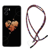 Vivo Y15S Y32 Y33S Y51 Y53S Kılıf Boyun Asklı Rasta Silikon Plane Heart 1721
