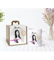 BK Gift Kişiye Özel Ahşap Kutuda İsimli Fotoğraflı Beyaz Kupa Bardak-5