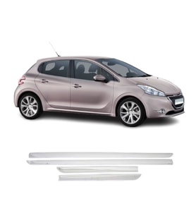 Peugeot 208 Krom Yan Kapı Çıtası 2012-2019 Arası Paslanmaz Çelik