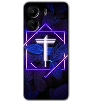 Xiaomi Redmi 13C Kılıf HD Desen Baskılı Kılıf - Dark Neon Yaprak T Harfi