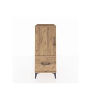 Hyperion Komodin 2 Raflı Tek Çekmeceli Tek Kapaklı 44x44x106 Çam-Çam