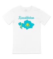 Kazakitan Haritalı ve Bayraklı Tişört