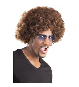 Kahve Renk Kıvırcık Afro Bonus Peruk