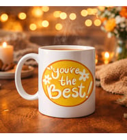 Northcity You're The Best Yazılı Porselen Kupa Model 123 - Motivasyon ve Sevgi İçin Şık Hediye