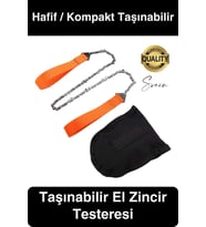 Taşınabilir Mini El Zincirli Testere Kamp Doğa Ağaç Dal Kesme Çelik Hafif Pratik Taşıma Çantası