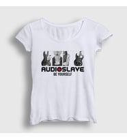 Presmono Kadın Beyaz Poster Rock Audioslave T-Shirt 544780tt