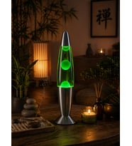 Lava Lambası Büyük Boy 41 cm – Yeşil Atmosfer Işığı, Dekoratif Gece Lambası, Konsept Lamba