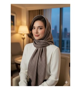 JAWEL Kadın Küçük Etnik Desen Soft Eşarp