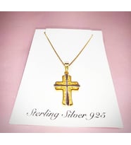 Gold Gümüş Haç Kolye
