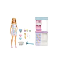 Barbie Dondurma Dükkanı Oyun Seti, Dondurma Yapabilme Özelliği Ve Oyun Aksesuarları Hcn46