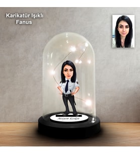KİŞİYE ÖZEL POLİS TASARIMLI IŞIKLI KARİKATÜR FANUS BİBLO FN185