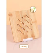 Bambu Lüx Kare Nihaleler – 2'li Şık ve Isıya Dayanıklı Çift