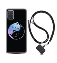 Samsung a71 A72 A73 A7 A9 2018 C7 C9 Kılıf Boyun Askılı Silikon Love Cats 1604