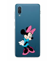 Samsung Galaxy A02  Kamera Korumalı  Kapak Minnie Mouse Tasarımlı  Şeffaf Kılıf