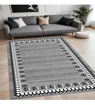 Eliana Home Dijital Baskı Yıkanabilir Kaymaz Taban Salon Halısı Ve Yolluk LN138-FNL443 (Gri)