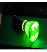 Batman Sinyali Fener Aparatı Organik Plastikten Dekoratif Eşya Yeşil