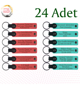 Nar Çiçeği & Turkuaz, 24’lü Set, Kişisel Deri Hediyelik, Şirket Yıl Dönümüne Anlamlı Armağan