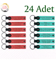 Nar Çiçeği & Turkuaz, 24’lü Set, Kişisel Deri Hediyelik, Şirket Yıl Dönümüne Anlamlı Armağan