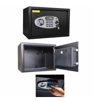 Yale LCD Ekranlı Küçük Boy Kasa - Master Şifre - 2 Adet 6 Şifeli Anahtar - 20 x 31 x 20 cm - Siyah