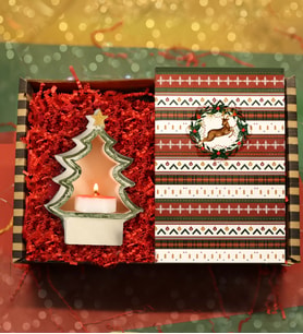 Kişiye Özel Desenli Defter & Yılbaşı Temalı Dekoratif Mumluk