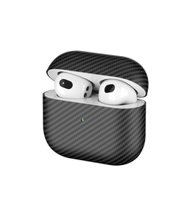 Apple Airpods 3. Nesil Uyumlu Zore Airbag 43 600D Karbon Fiber Kulaklık Kılıfı (Siyah)
