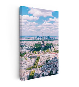 Kanvas Tablo Paris Şehir Silueti ve Eyfel Şehir Mimari Tablo Ev Ofis Duvar Dekoru