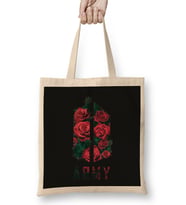 Bts Army Logo Rose Texture Flowers Kpop Army Bez Çanta Uzun Saplı