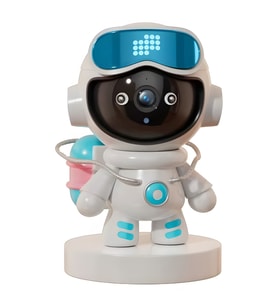 Robot Tasarımlı Akıllı WiFi Güvenlik Kamerası 1080P 2MP 360° Hareket Takipli Gece Görüşlü IP Kamera