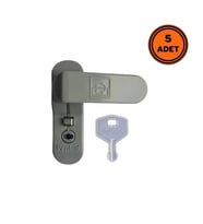 5 Adet Penkid Pvc Pencere Çocuk Emniyet Kilidi Anahtarlı Gri