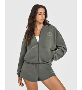 ONER ACTIVE Haki Kapüşonlu Sweatshirt - Oversize Rahatlığıyla Günlük Şıklık