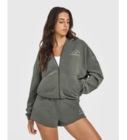 ONER ACTIVE Haki Kapüşonlu Sweatshirt - Oversize Rahatlığıyla Günlük Şıklık