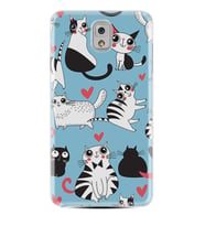 Samsung Note 3 4 5 8 9 20 Ultra 10 Lite Kılıf Desenli Silikon Kedicikler 1772