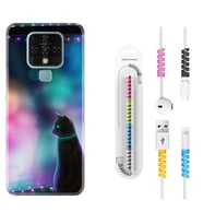 Tecno Camon 16 18P Pova 3 Pova Neo Kılıf Kablo Koruma Spiral Silikon Window Cat 1787