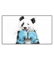BOKS YAPAN PANDA KANVAS TABLO