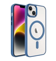 Apple iPhone 15 Uyumlu Kılıf Wireless Şarj Özellikli Zore Krom M-safe Silikon Kapak (Gri)