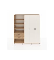 Hyperion Dolap 16 Raflı 2 Çekmeceli 3 Kapaklı 220x44x243 Çam-Aytaşı/Çam