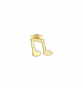 14 Ayar Altın Tek Nota Müzik Küpe