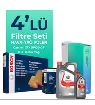 Bosch Jaguar XF 3.0 Benzinli Filtre Bakım Seti Castrol Motor Yağlı (2007-2015) 4 Lü