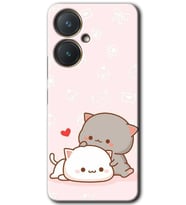 Vivo Y27 Kılıf HD Desen Baskılı Kılıf - Kedi Aşkı