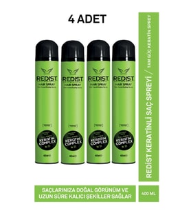 Redist Sac Sprey Keratın 400 Ml 4 Adet Eko Paket