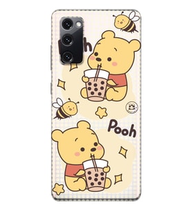 Samsung Galaxy S20 FE Uyumlu Winnie The Pooh Tasarımlı Şeffaf Telefon Kılıfı