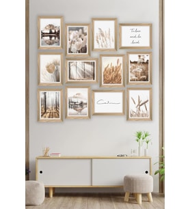 12 Parça Çerçeve Görünümlü Mdf Tablo Seti