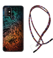 INFINIX Hot 8 9 10 11S Hot 10 Play 10T Kılıf Boyun Asklı Rasta Silikon İşaretler Tuval 1716
