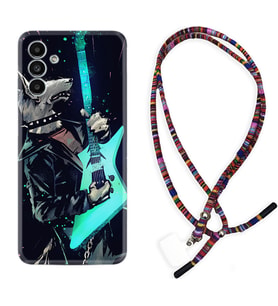 Samsung A23 A31 A32 A50 A51 A52 A53 A70 Kılıf Boyun Asklı Rasta Silikon Dog Guitar 1789