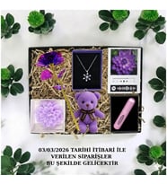 Kişiselleştirilebilir Çelik Mor Lotus Kolye Set SABUN Mum Hediye Seti