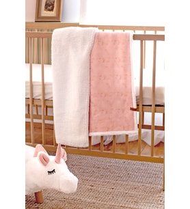 Fluffy Bebek Battaniyesi 80x100 Solid Pembe Kundak Puset Çift Taraflı Koyun Tüyü Battaniye 100x80