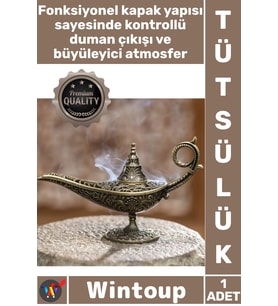 #Tütsülük Osmanlı Tarzı Nostaljik Metal Döküm Buhurdanlık Dekoratif Sihirli Lamba Tasarımlı Tütsülük