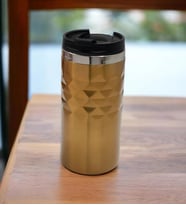 Geometrik Desenli Gold Altın Renk Termos Bardak 300mL
