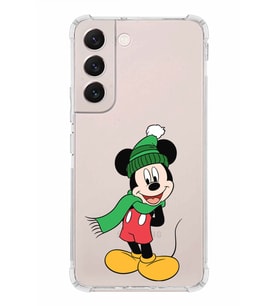 Samsung Galaxy S22 Uyumlu Köşe Korumalı Antişok  Kapak Mickey Mouse Tasarımlı Şeffaf  Kılıf