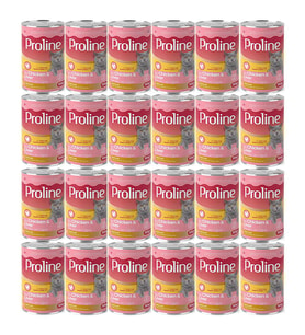 Proline Tavuklu ve Ciğerli Yetişkin Kedi Konservesi 395 Gr*24 Adet (Kahverengi)